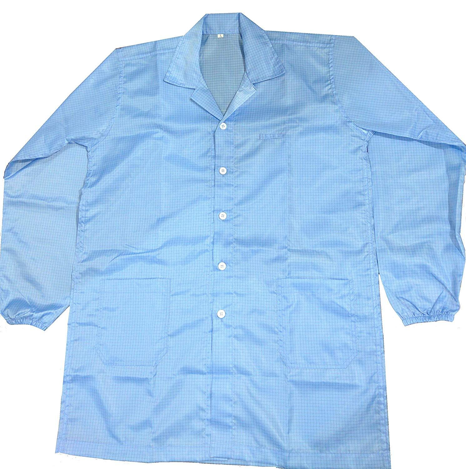 Anti-Static [ESD] Safe Unisex Lab Coat (Blue)