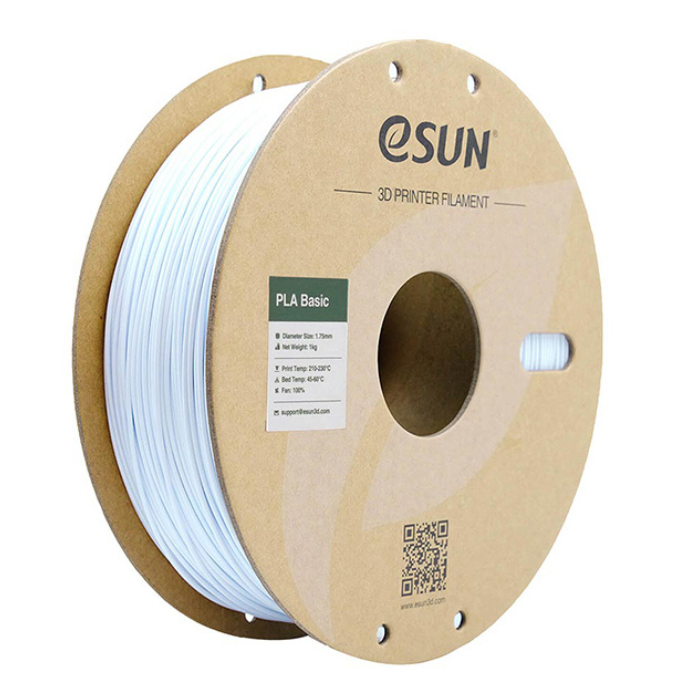 eSun 1.75mm PLA-Basic 3D Printing Filament 1kg Cold White Color
