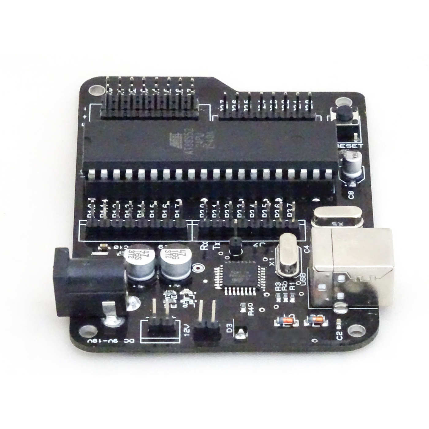 SmartElex Aryabhatta 8051 Microcontroller AT89S52 Development Board with Integrated USB Programmer
