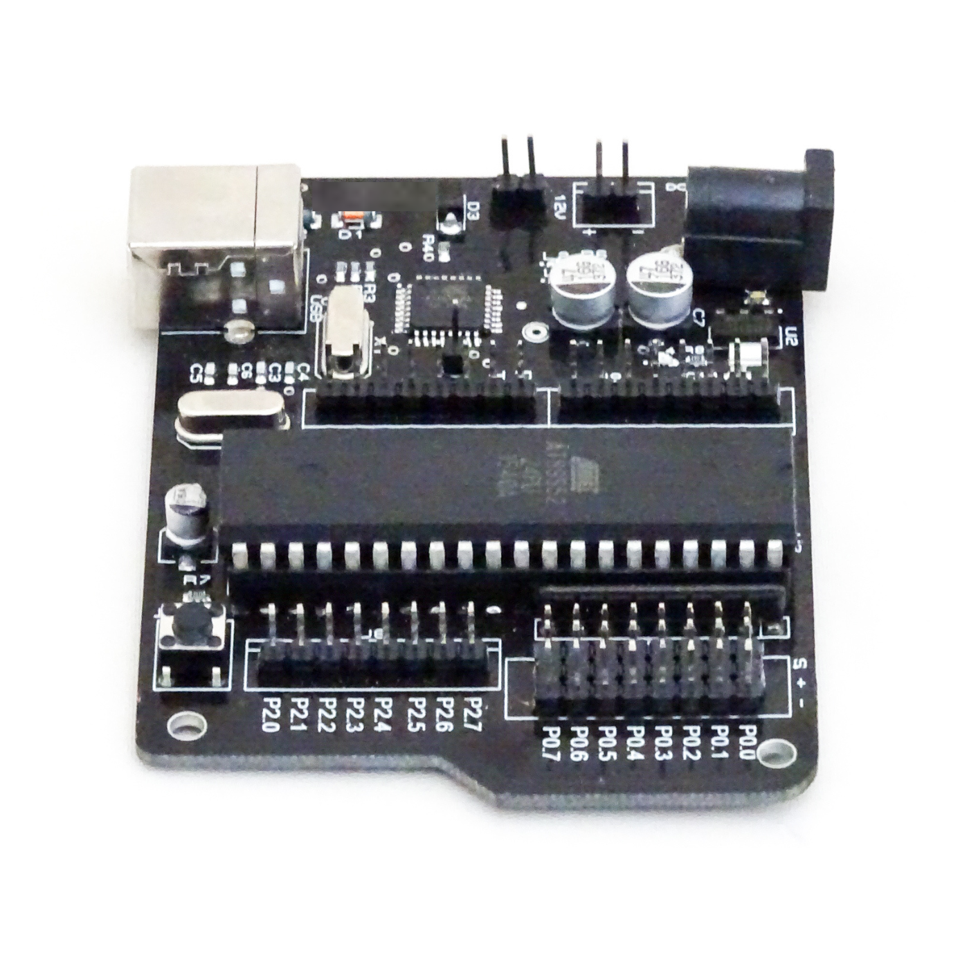 SmartElex Aryabhatta 8051 Microcontroller AT89S52 Development Board with Integrated USB Programmer