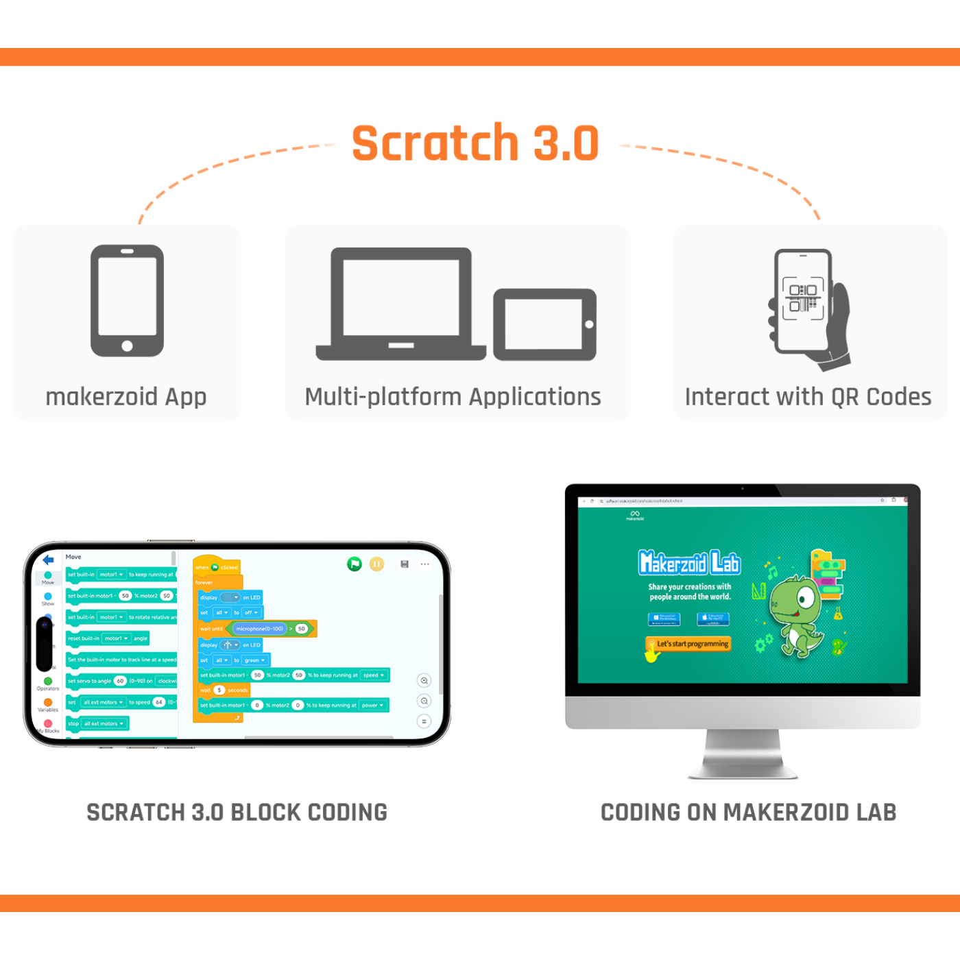 Makerzoid STEAM Super Bot Master Premium Educational Coding Robot Kit with Scratch 3.0 Block Coding
