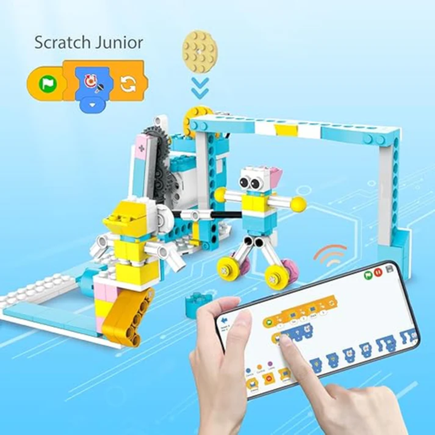 Makerzoid 200-in-1 RC Scratch Junior Coding Smart Robot Toy - Educational Robotics Kits for Kids