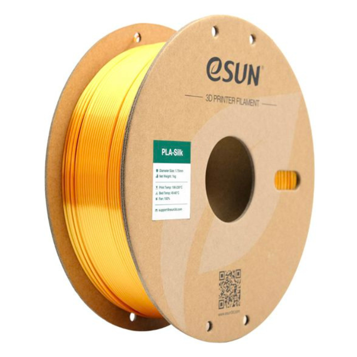 eSun PLA-Silk 1.75mm Filament 1kg/roll Yellow Color