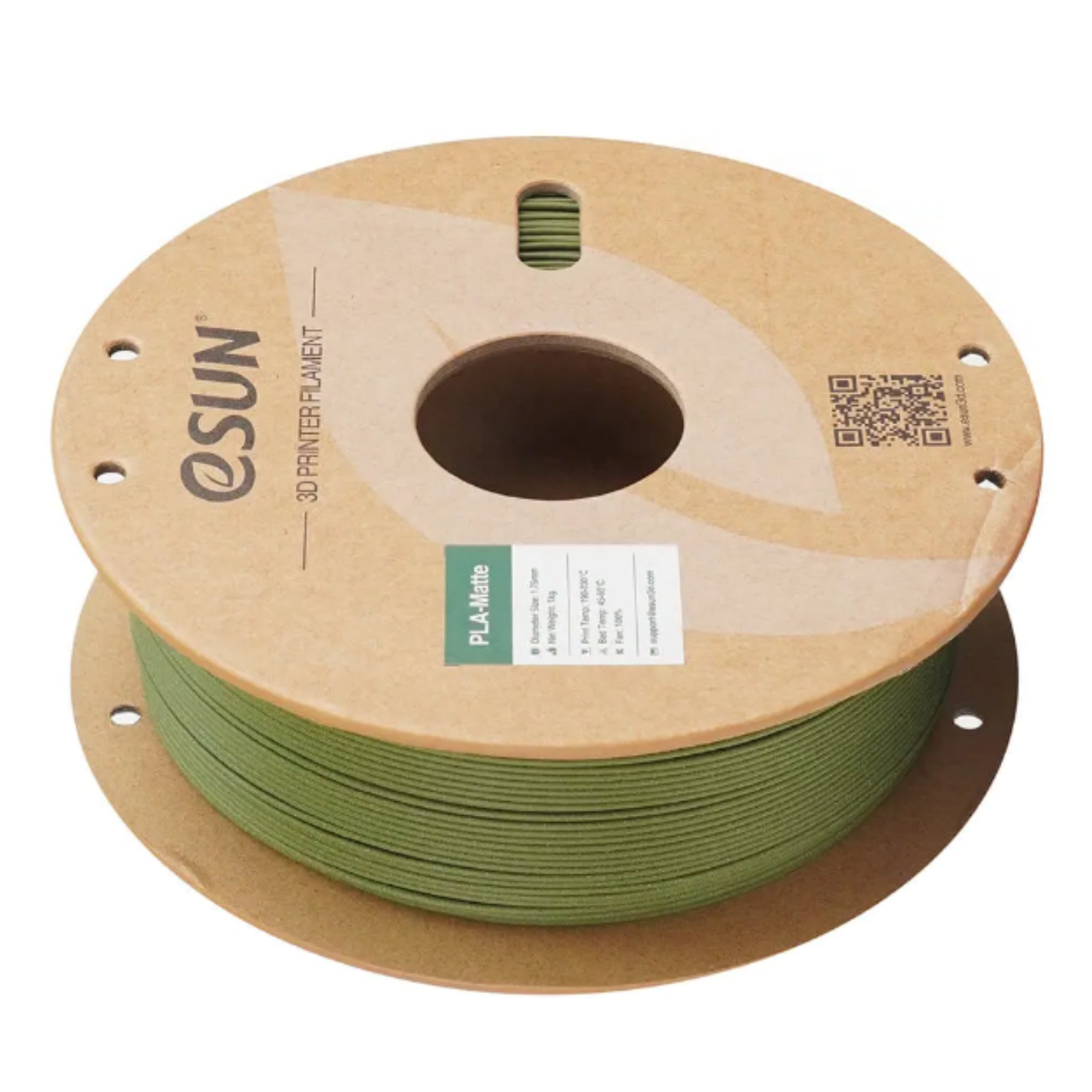 eSun 1.75mm PLA-Matte Filament 1kg Olive Green