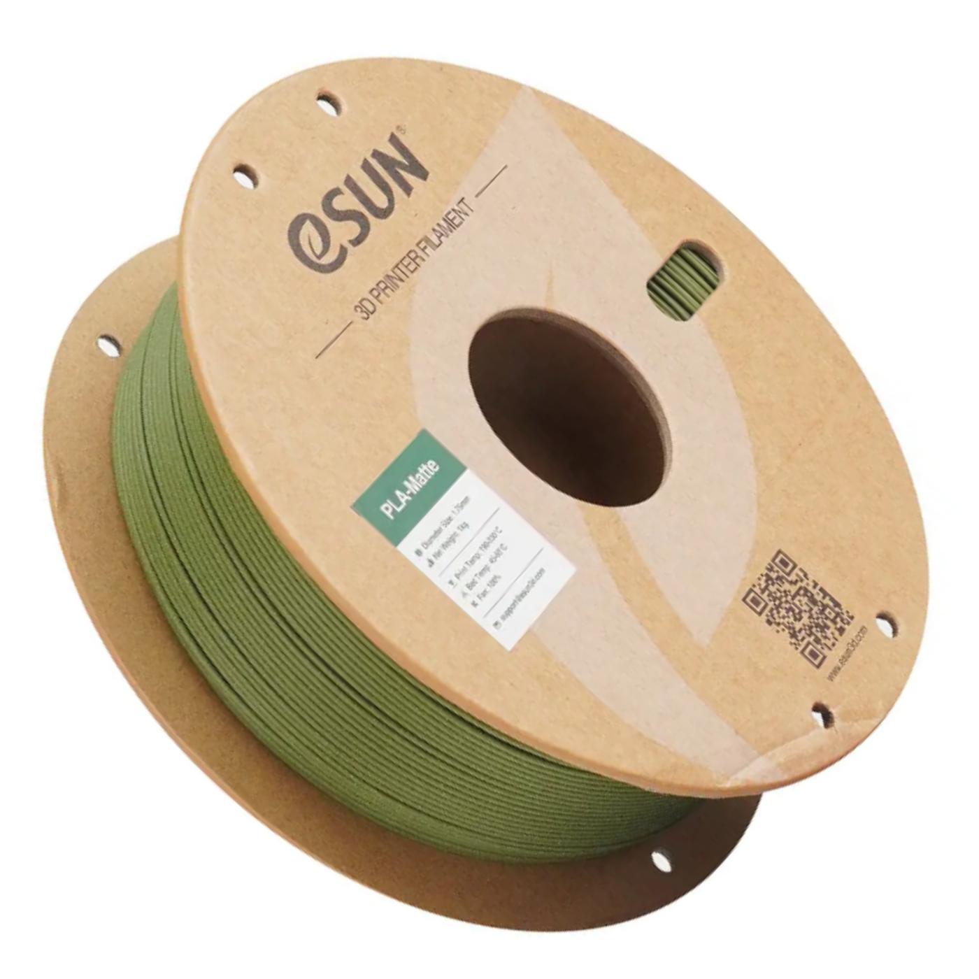 eSun 1.75mm PLA-Matte Filament 1kg Olive Green
