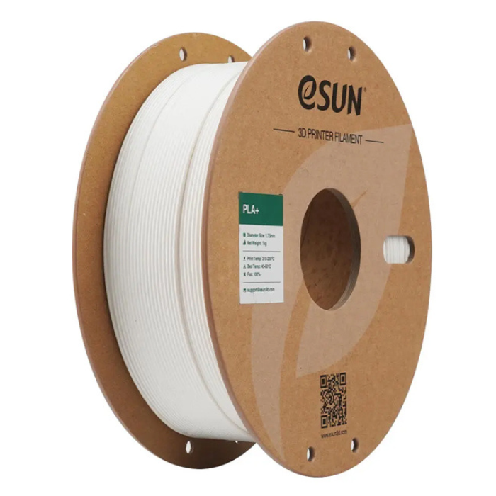 eSun PLA+ 1kg 3D Printing Filament 1.75mm Milky White Color