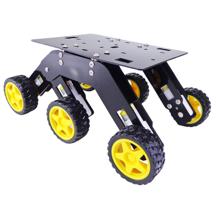 Iotcart SES-P-3346 6WD Acrylic Rover Chassis - DIY Robotics Kit for Arduino