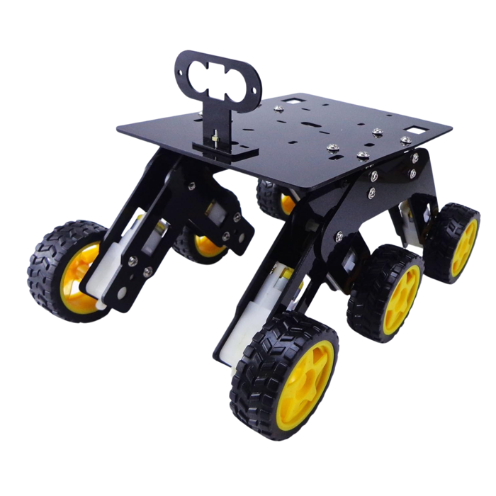 Iotcart SES-P-3346 6WD Acrylic Rover Chassis - DIY Robotics Kit for Arduino