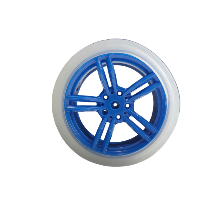 Iotcart 65mm TT BO Motor Robot Rubber Wheel - 2kg Load for DIY Robots