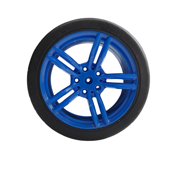 Iotcart 65mm TT BO Motor Robot Rubber Wheel - 2kg Load for DIY Robots