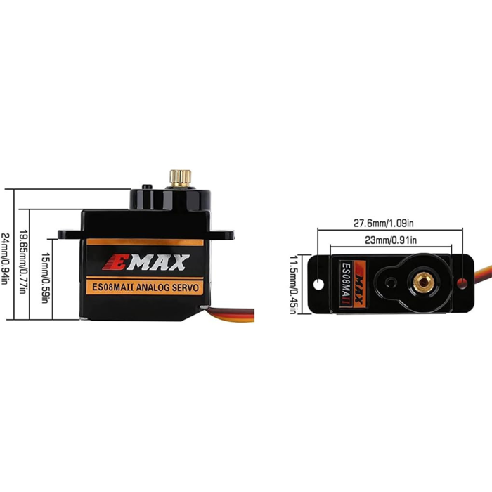 ES08MA II 12g Metal Gear Micro Servo