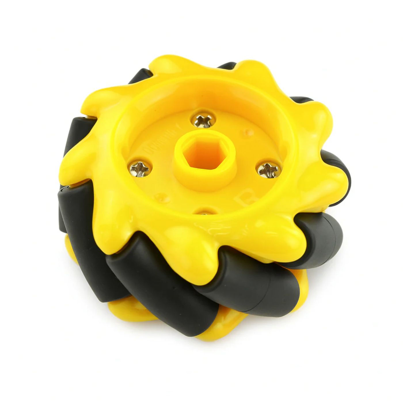 Mecanum Wheel 48mm Pair – Omnidirectional Left & Right Wheels (Yellow)