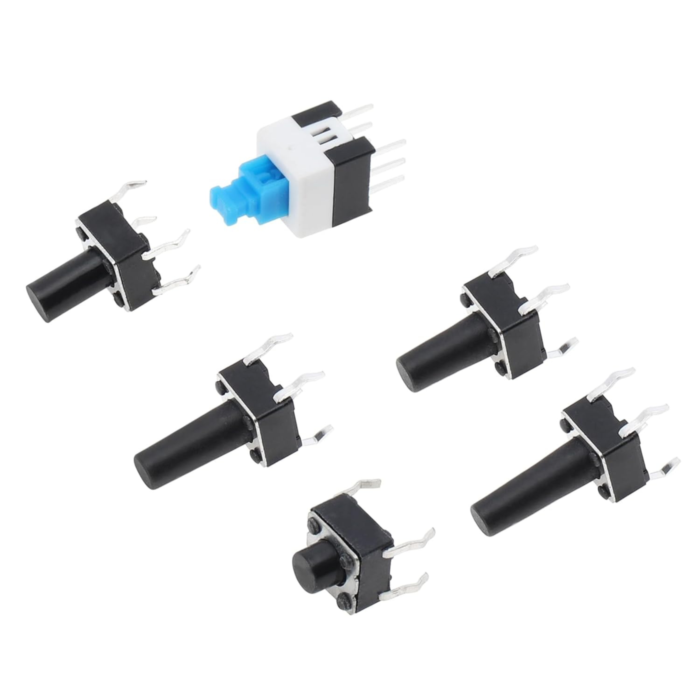 Tactile Push Button Switch Assortment Kit – 180PC 10 Value 6x6mm 4 Pin