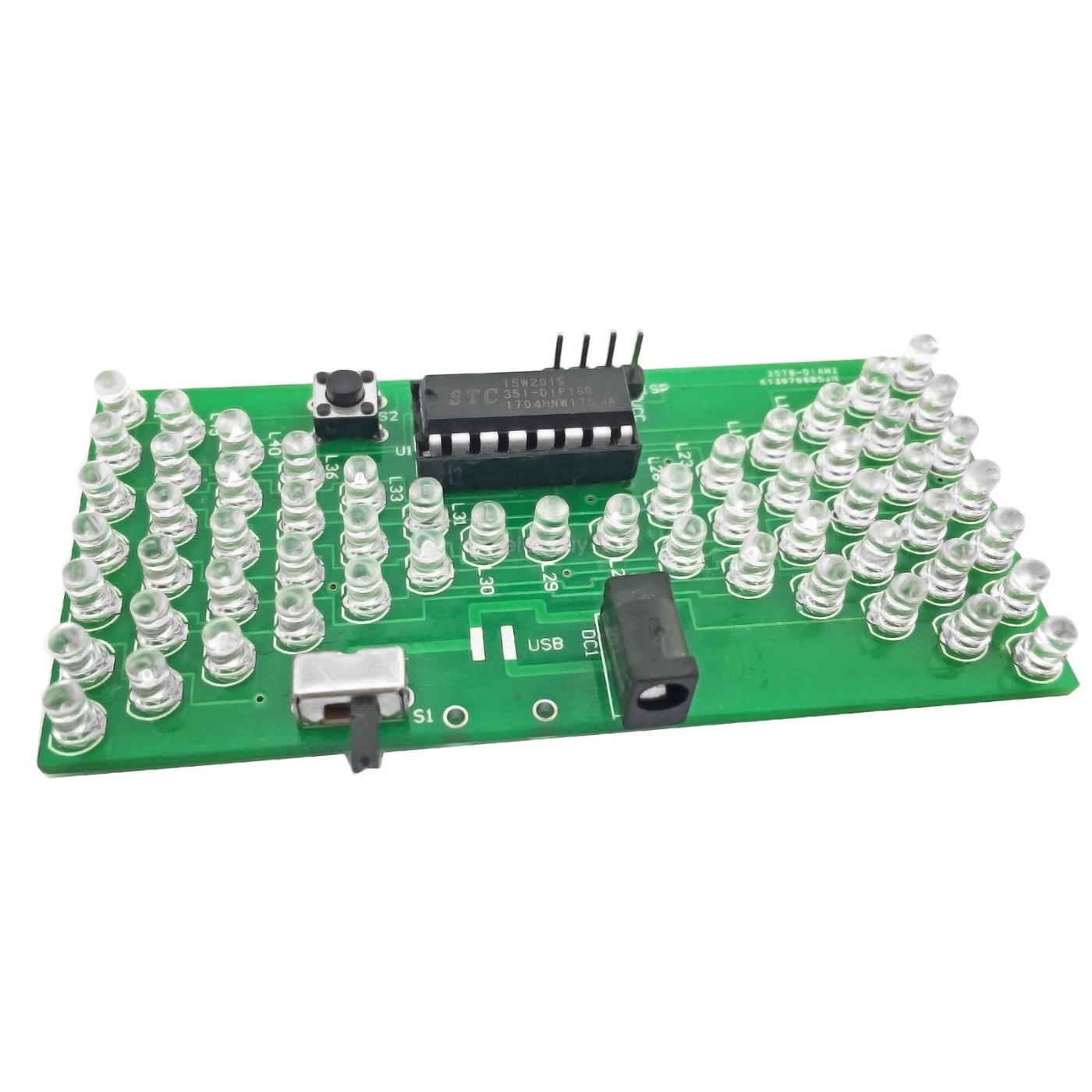 Electronic 5V Hourglass Shape Flashing LED DIY Soldering Board Kit