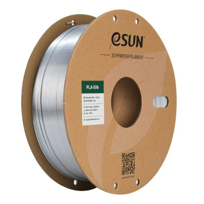 eSun 1.75mm PLA-Silk Filament 1kg/roll Silver Color