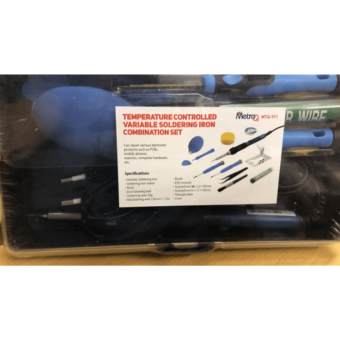 MTQ911 Temperature controlled variable soldering iron combination set