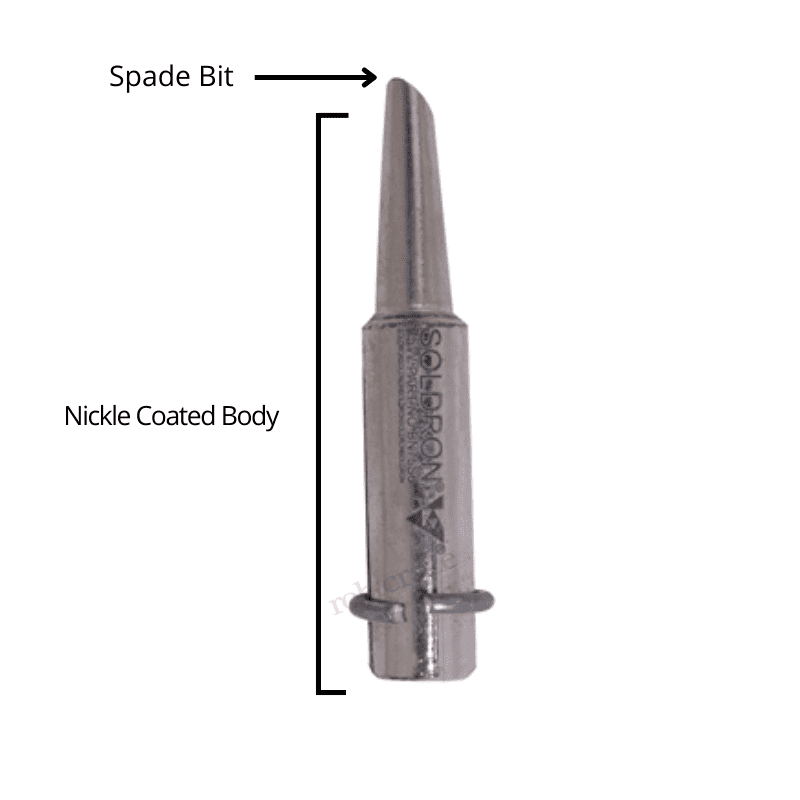 Soldron 75W Spade BN75S6 Nickel Plated Soldering Iron Bit