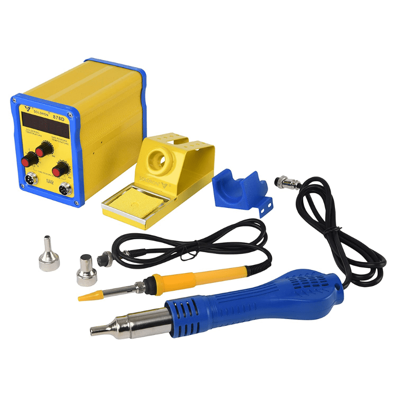 SOLDRON 878D Multi Function ESD Protected Hot Air and Iron Digital Rework Station