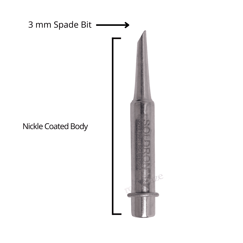 Soldron 35W Nickel Plated Spade 3mm Bit - BN35S3