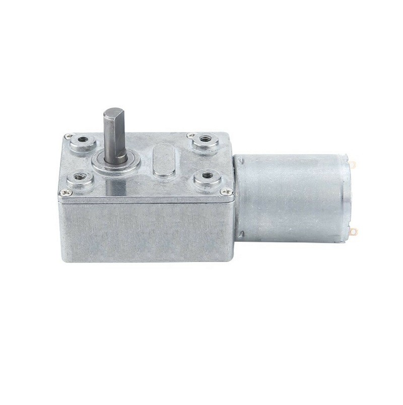 Solid Shaft JGY370 DC 12V 210 RPM High Torque Self-Locking Worm Gear Motor