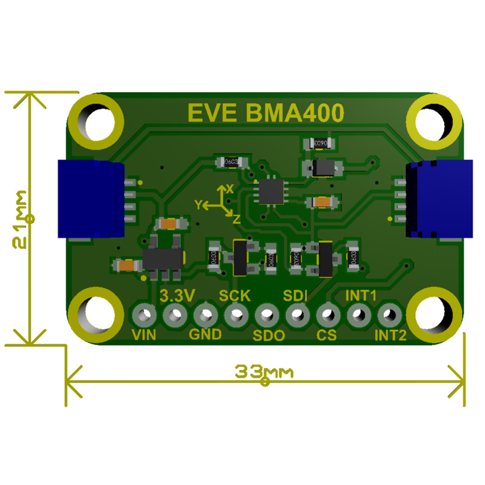 7Semi BMA400 3-Axis Digital Accelerometer Breakout Board STEMMA QT / Qwiic
