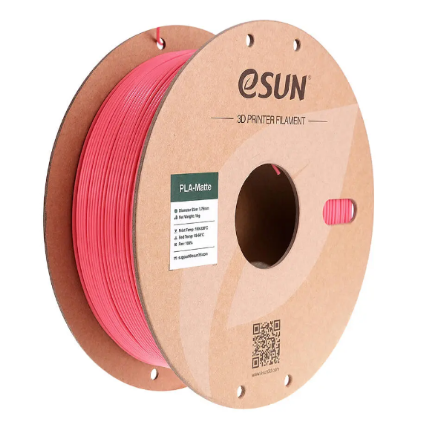 eSun PLA-Matte Filament 1.75mm 1kg Roll Strawberry Red