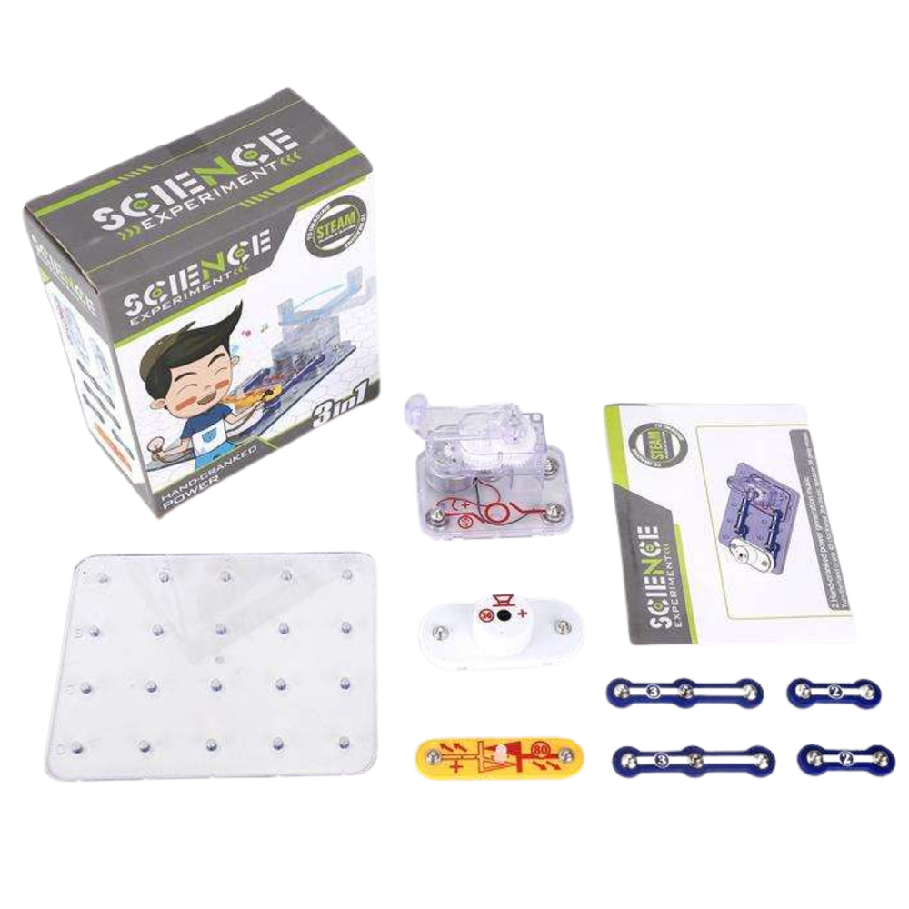 Pludo Human Power Generator Science Kit - Electromagnetic Induction Model for Grades 1-2 | Ages 6-7