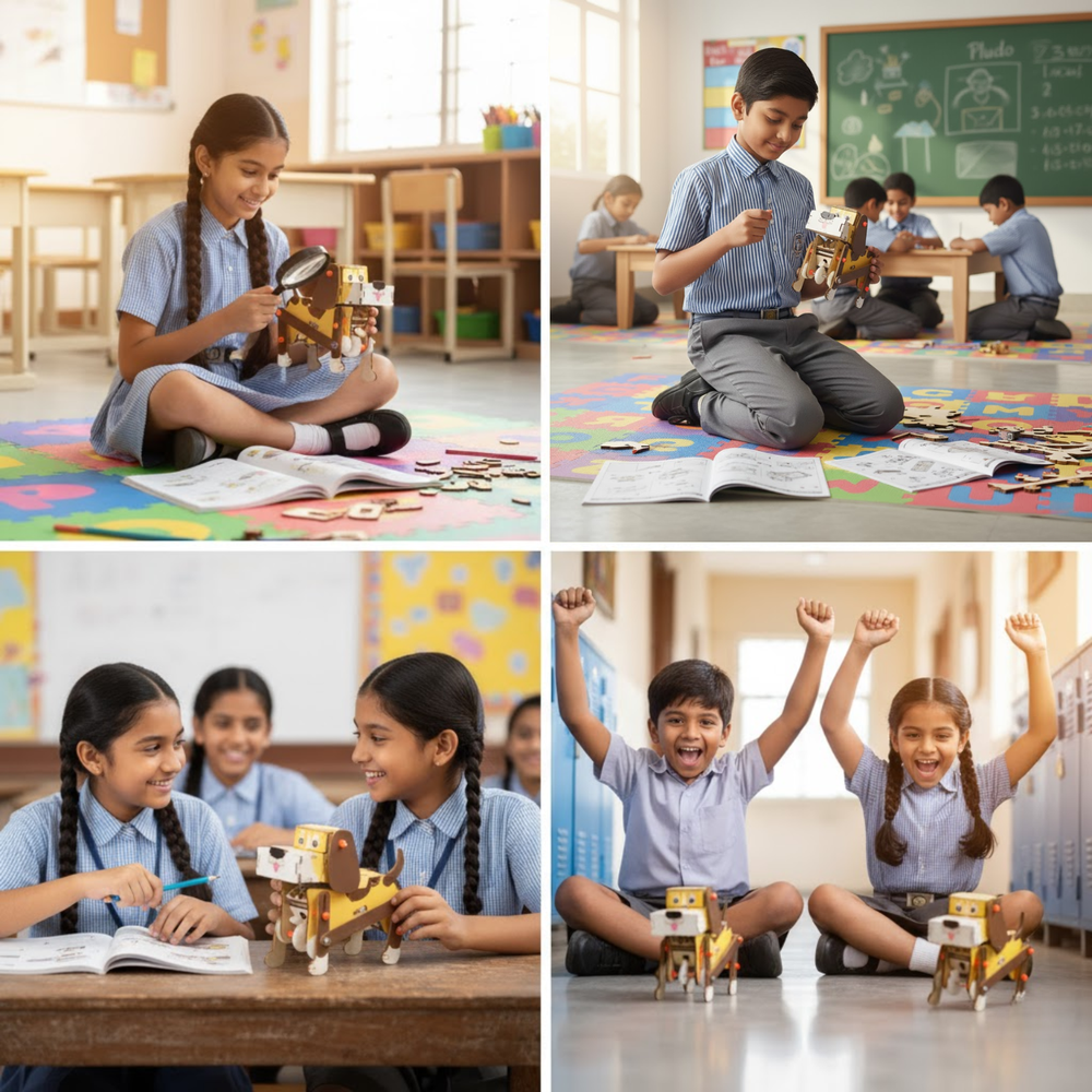 Pludo Robotic Walking Dog - STEM Toy on Motion & Robotics for Ages 8–11 | Grade 3 to 5