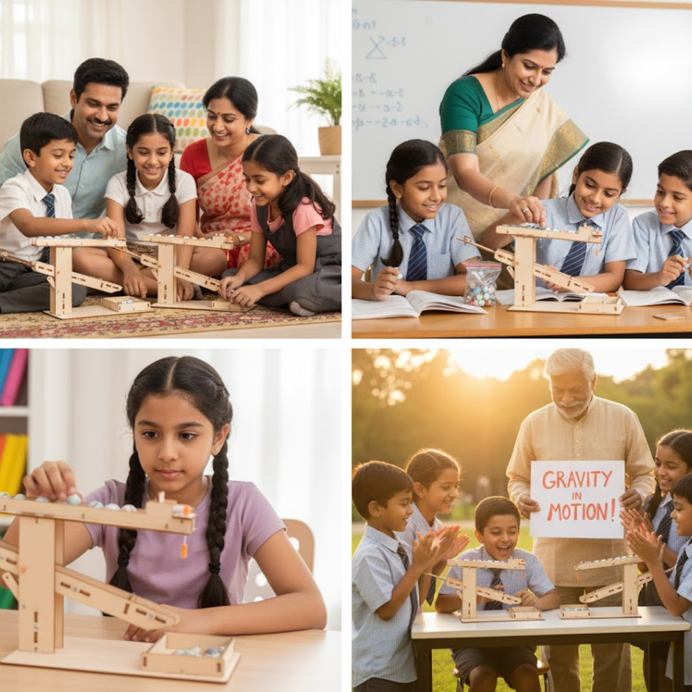 Pludo Seesaw Science STEM Kit– DIY Physics Learning Kit for Kids 8–11 | Explore Torque & Rotation (Grade 3–5)