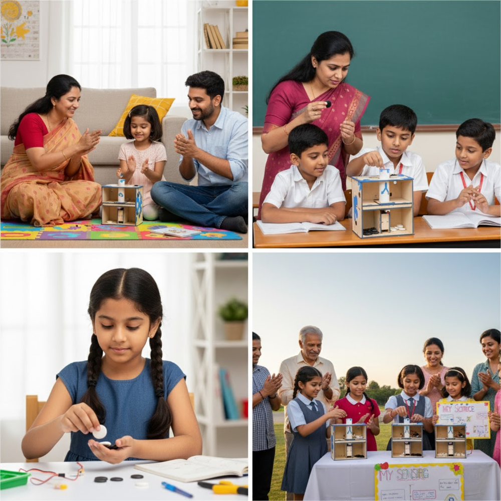 Pludo DIY Kids Auto Sorter Kit – Light Sensing STEM Kit for Ages 8–11 (Grade 3–5)