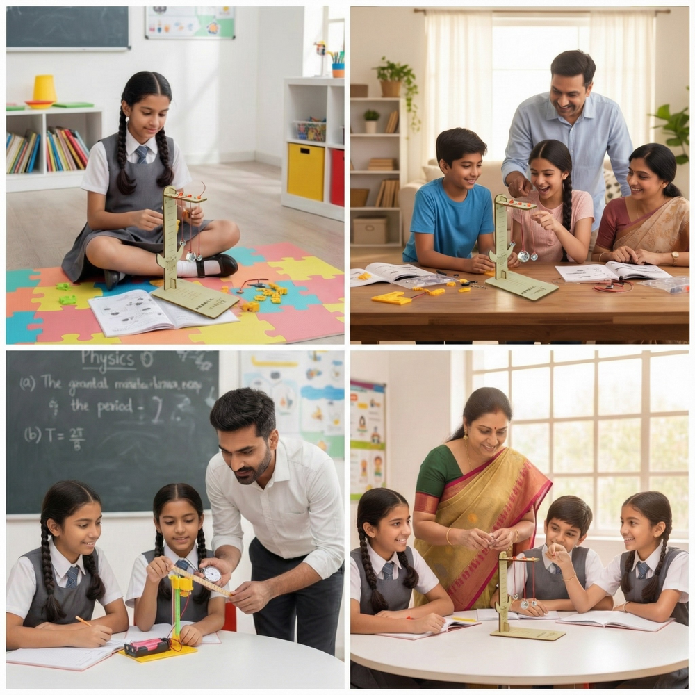 Pludo STEM Kit Pendulum Play Kit – DIY Science Experiment Kit for Kids 8–11 | Grade 3–5 Motion & Gravity Model