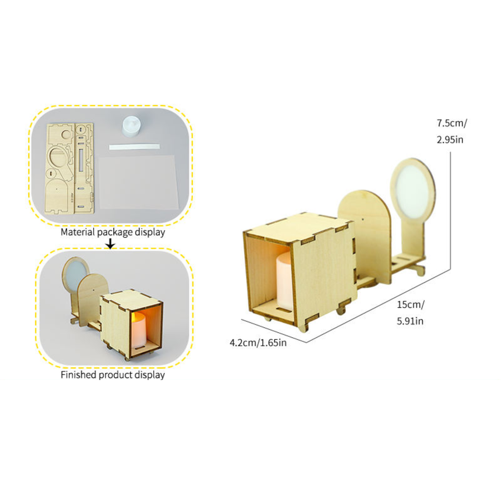 Pludo Pinhole Projector – DIY STEM Kit for Kids 8–11 | Grade 3 to 5 Small Hole Imaging Learning Project