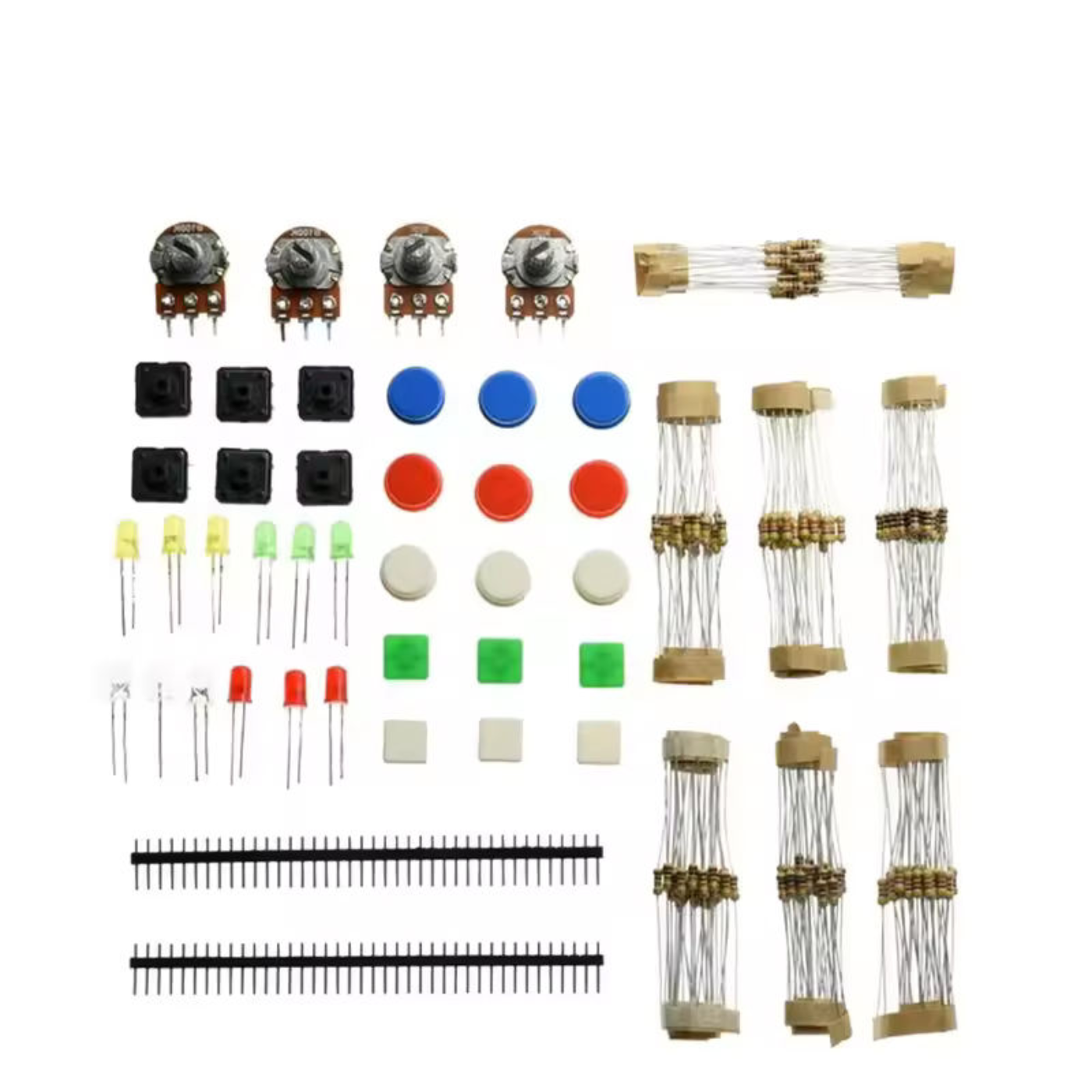 Universal Electronic Component Kit A1 – Resistors, LEDs, Potentiometers & Switches Starter Pack