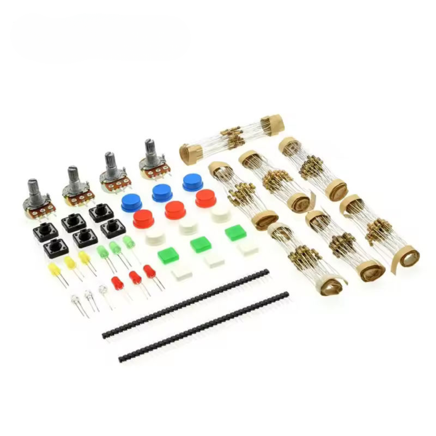 Universal Electronic Component Kit A1 – Resistors, LEDs, Potentiometers & Switches Starter Pack