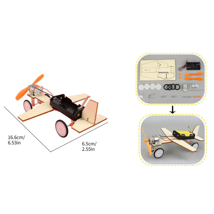 Pludo STEM Kit DIY AIRCRAFT – DIY Science Kit for Kids 11–14 | Grade 6–8 Learn Concepts of Propulsion