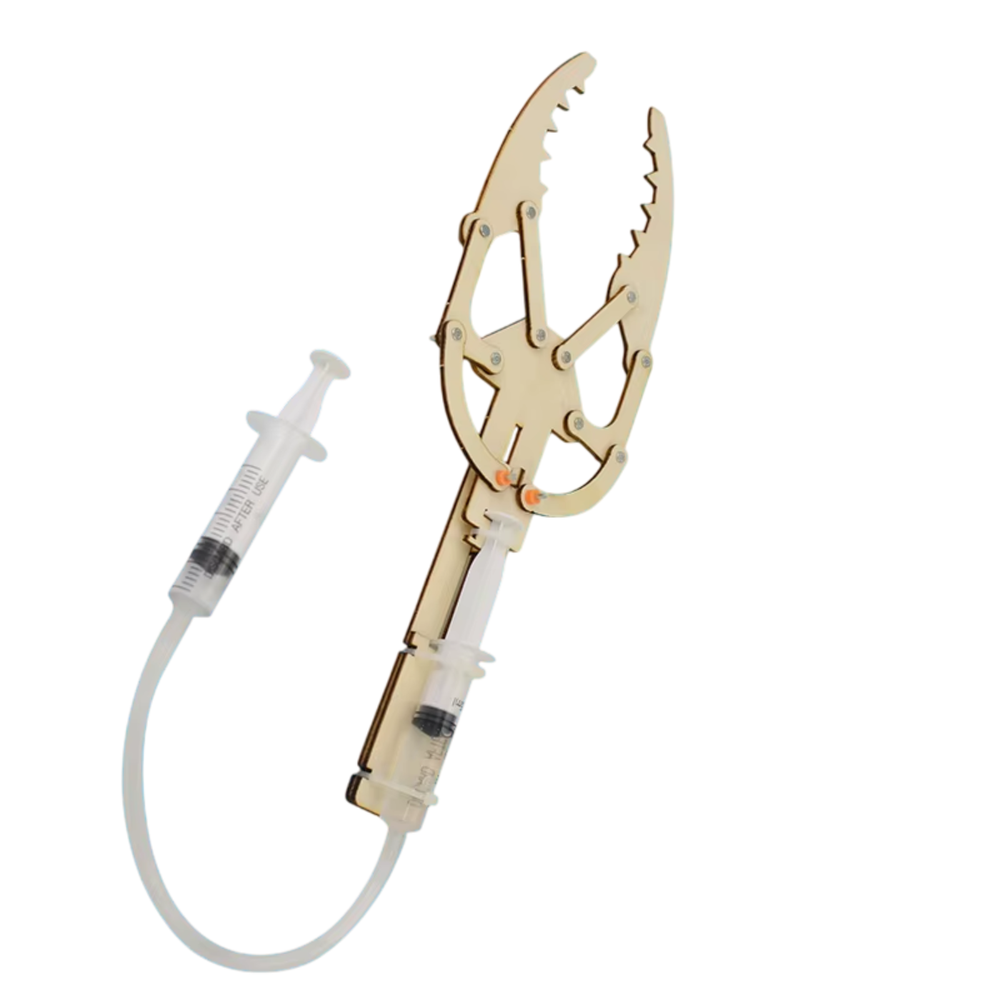 Pludo Hydraulic Claw STEM Kit – DIY Science Experiment Kit for Kids 11–14 | Grade 6–8 Learns Fluid Force