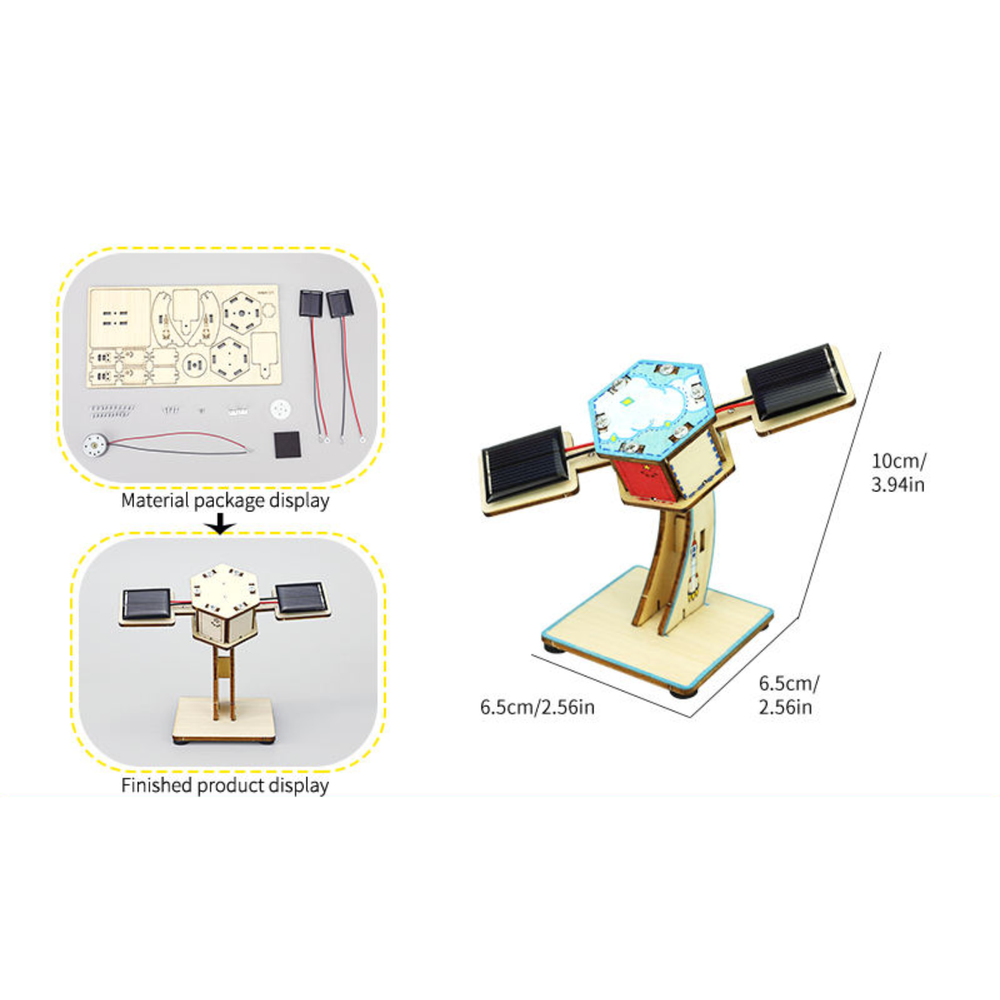Pludo Mini Solar Satellite Educational Toy – Solar Energy learning STEM Kit | Age 11–14 | Grade 6 to 8
