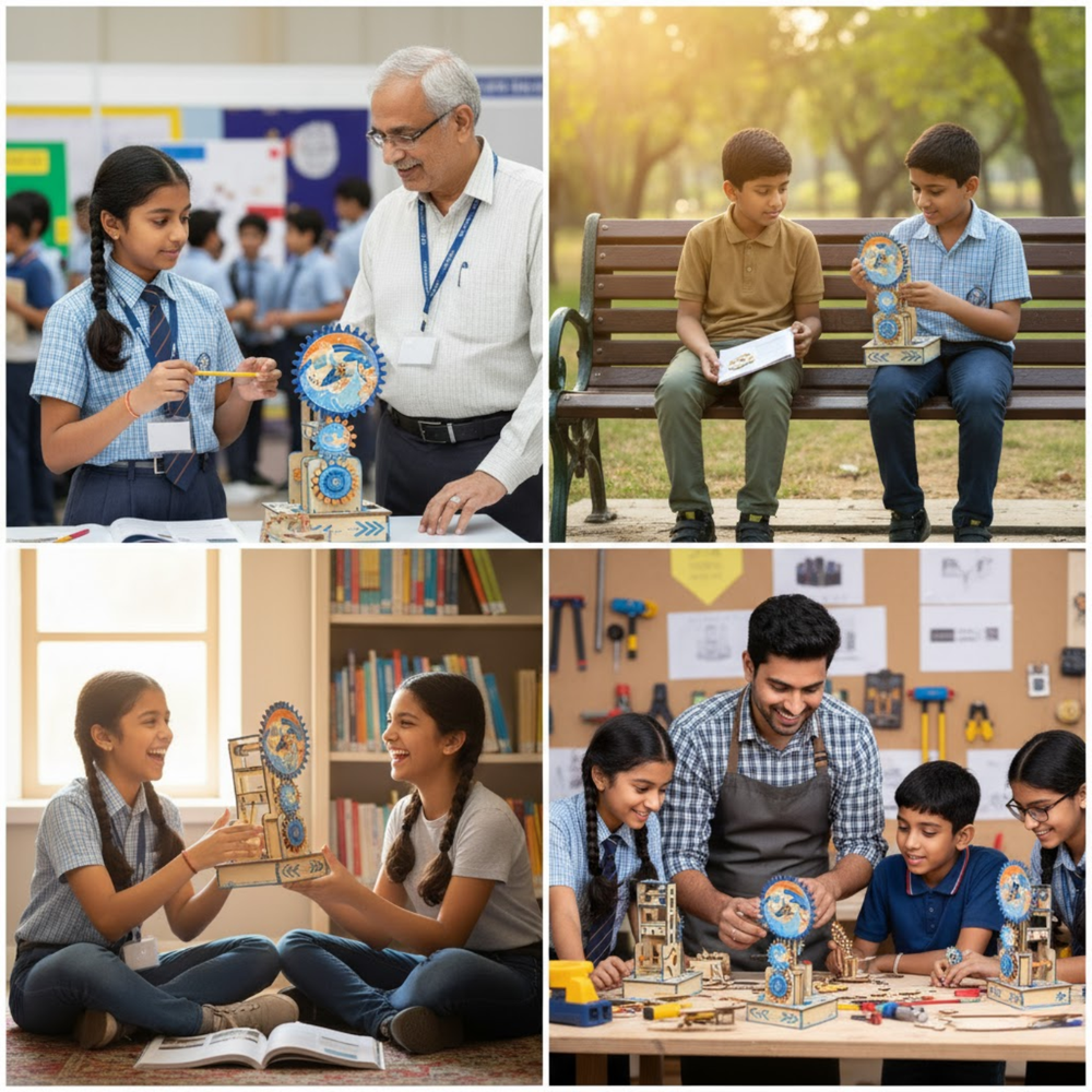 Pludo Internal Combustion Engine Model Educational Toy – Energy Conversion STEM Kit for Ages 11–14 | Grade 6 to 8