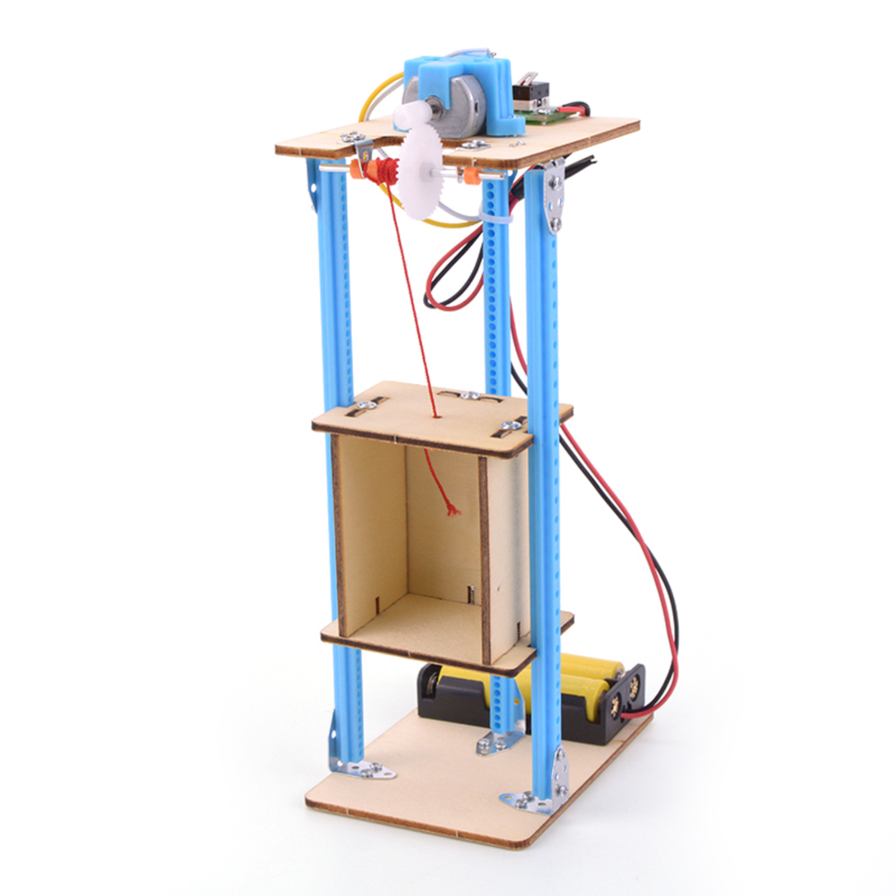 Pludo DIY Electric Lift Kit – Pulley Power Lift Model for Grades 6–8 (Ages 11–14) | Educational STEM Physics Kit