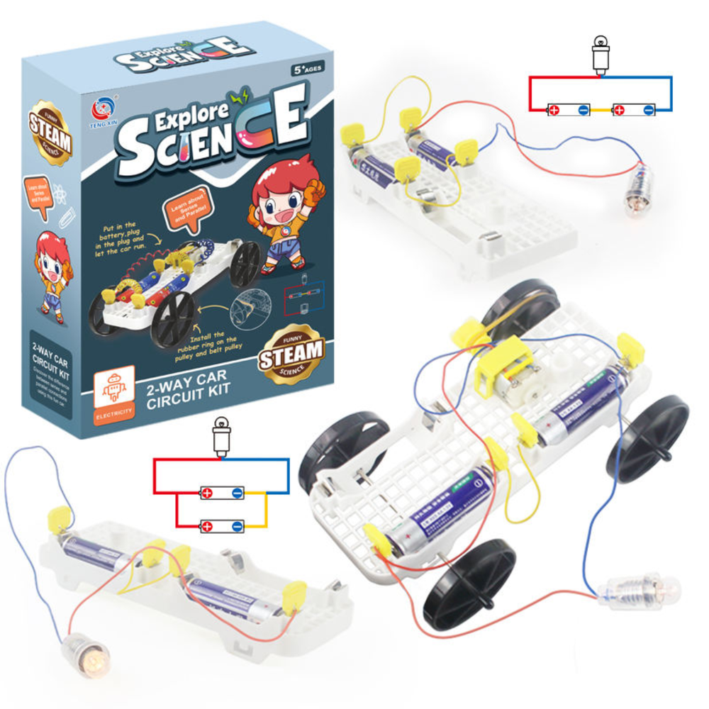 Pludo 2-Way Car Circuit Kit- Science Kit Energy Transformation Model for Grades 6-7 | Ages 11-12