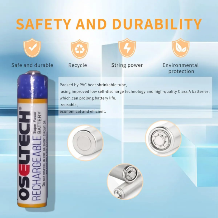 1200mAh AAA Rechargeable Battery 1.2V (Pack of 2)