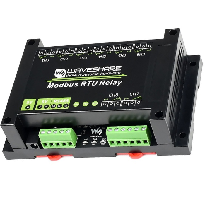 Waveshare Modbus RTU 8 Channel Relay Module RS485