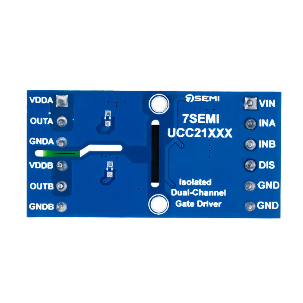7Semi UCC21330 Dual-channel Isolated Gate Driver Breakout Board