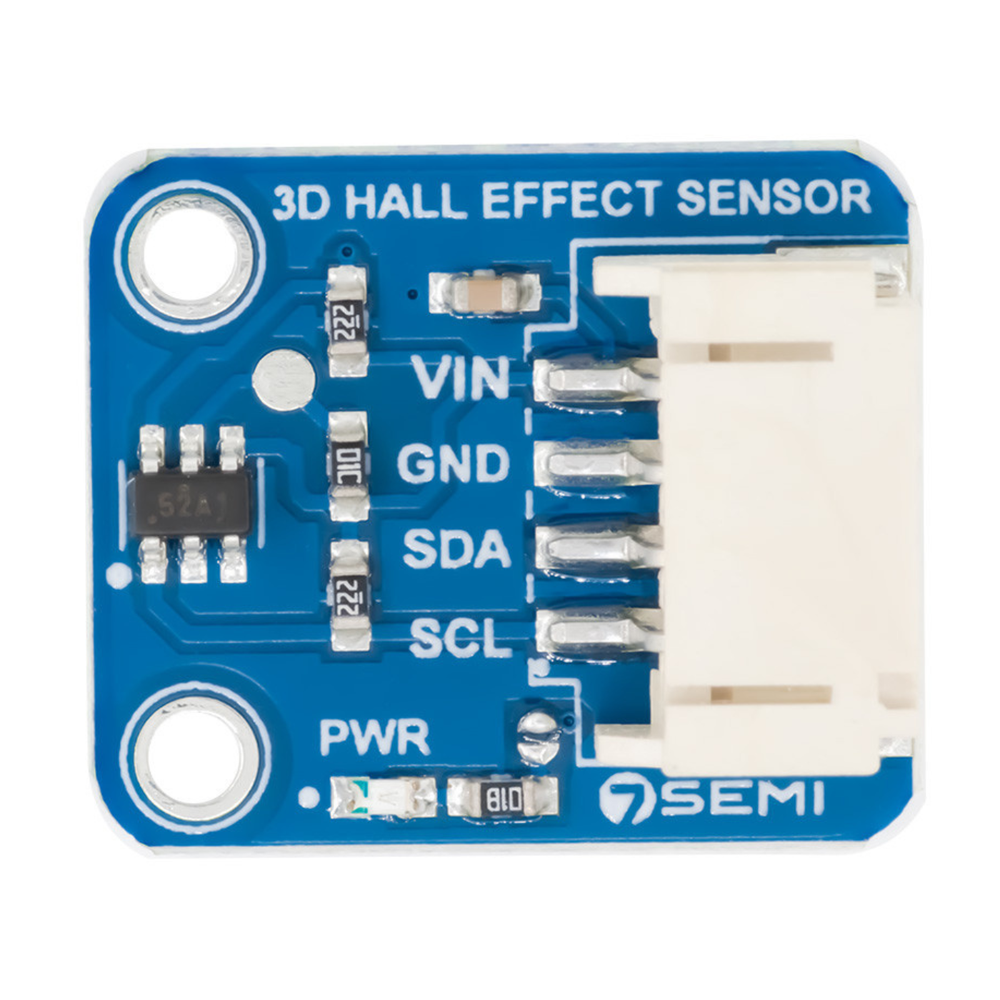 7Semi TMAG5273 4Pin 3D Hall-effect Sensor Breakout Module
