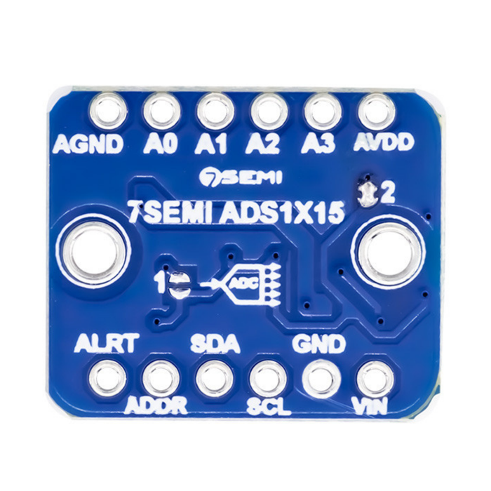 7Semi ADS1015 12-Bit 4-Channel I2C ADC Breakout Board - Arduino & Raspberry Pi Compatible