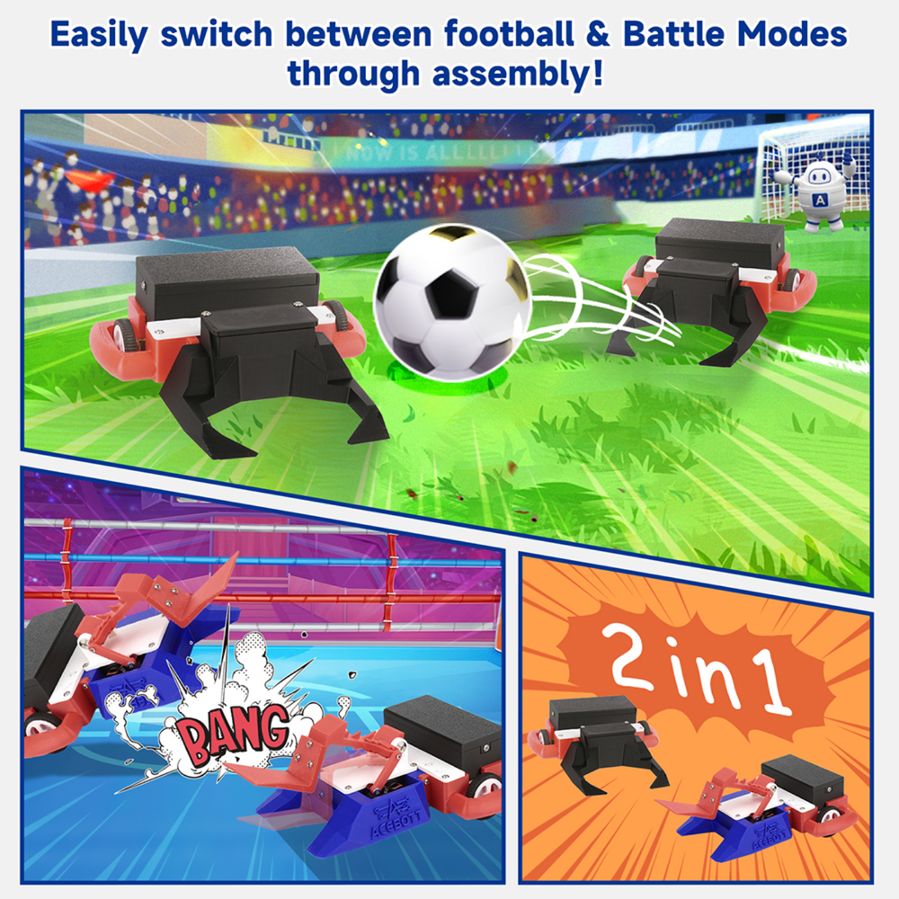 ACEBOTT QD028 ESP32 2-in-1 Football & Battle Car Robotics Kit