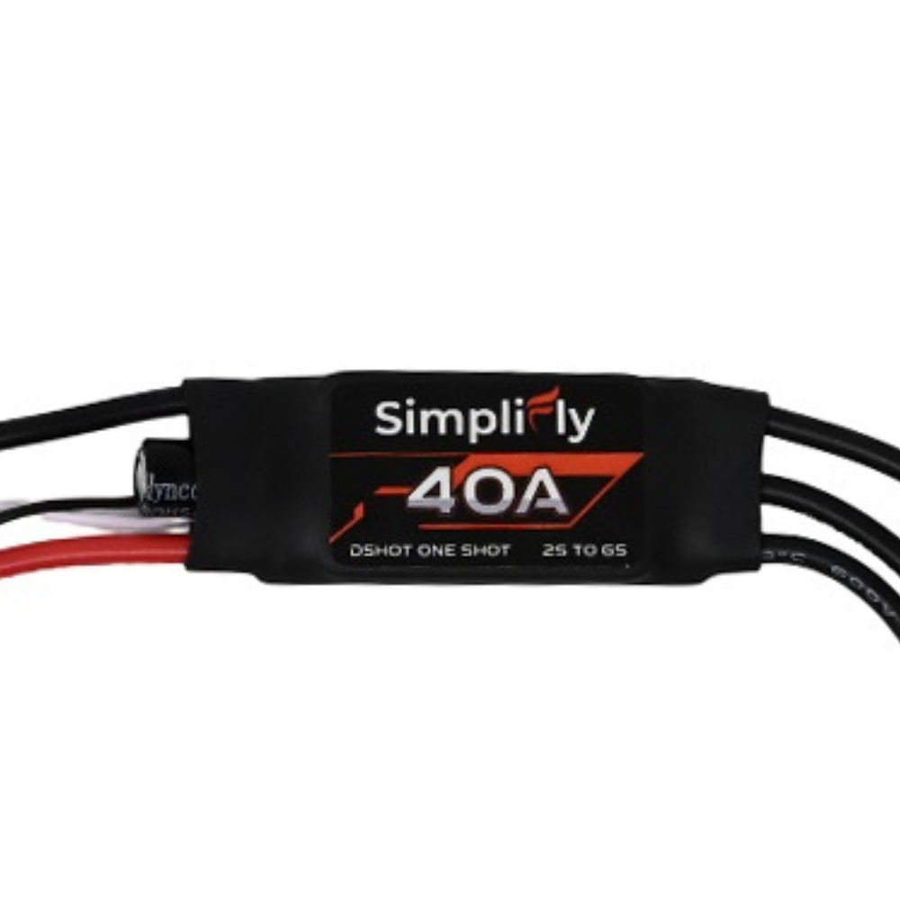 SimpliFly 40A (2S–6S) ESC for BLDC Motors with D-Shot OneShot125