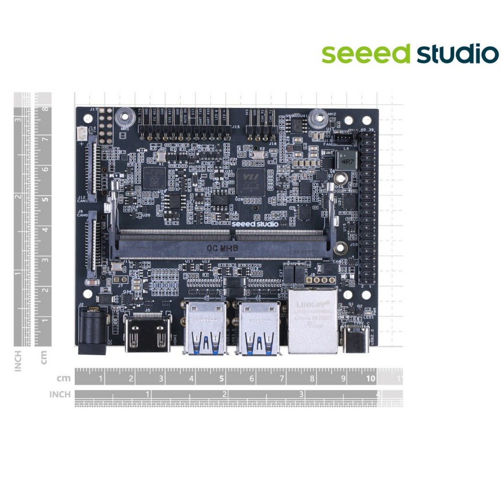 reComputer J401 Carrier Board for Jetson Orin Nano & Orin NX â€“ Open-Source Expansion Board (Without Power Adapter)