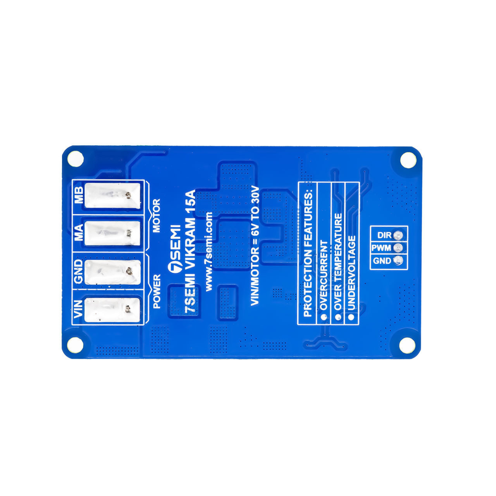 7Semi Vikram-3015 High-Power 30V 15A Single-Channel DC Motor Driver Module