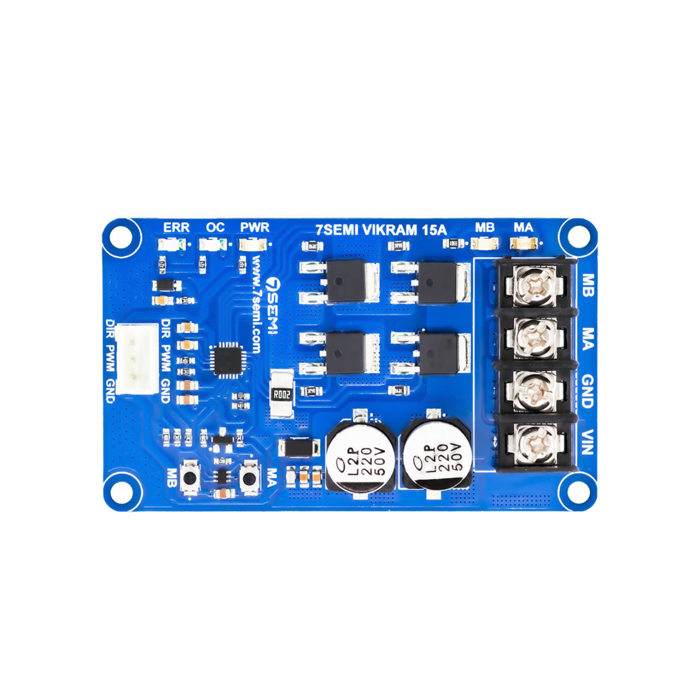 7Semi Vikram-3015 High-Power 30V 15A Single-Channel DC Motor Driver Module